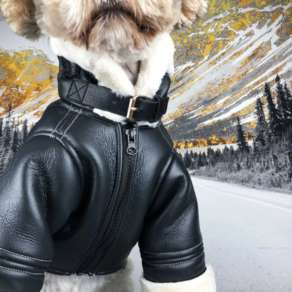 Stylish Fur Winter Coat – Smoked Fur Jacket for Small & Medium Pets