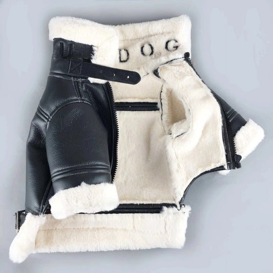 Stylish Fur Winter Coat – Smoked Fur Jacket for Small & Medium Pets