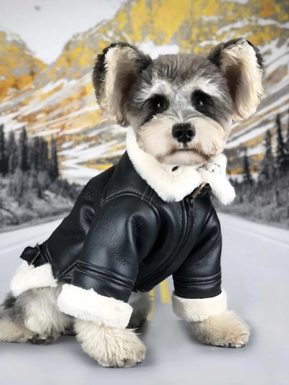 Stylish Fur Winter Coat – Smoked Fur Jacket for Small & Medium Pets