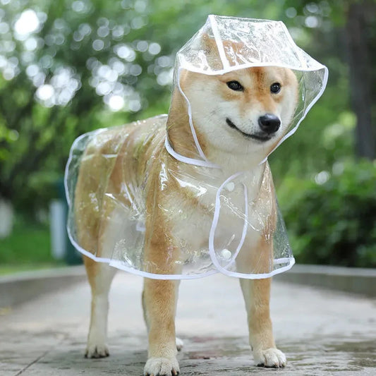 RainGuard Pet Jacket – Transparent Waterproof Coat for Small Dogs