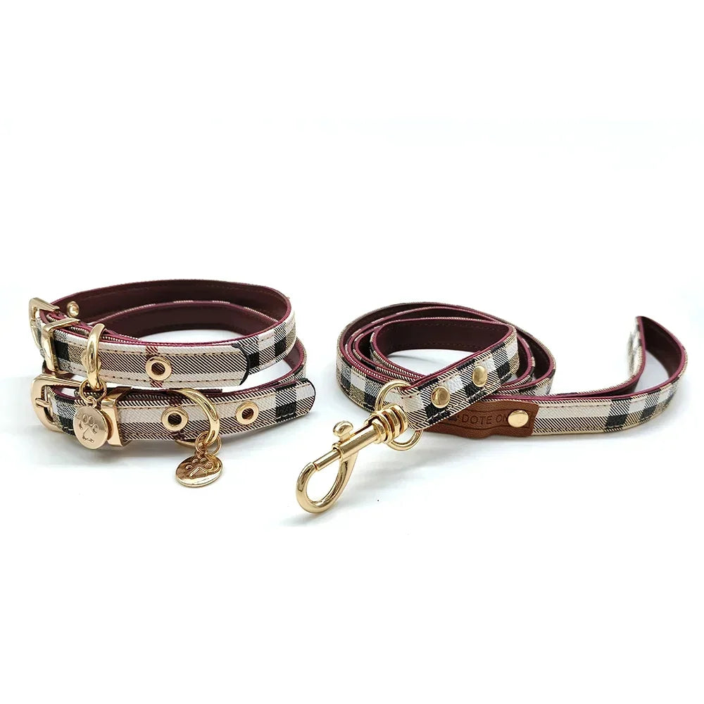 PawLuxe Leather Set – Stylish Collar & Leash for Medium & Large Dogs