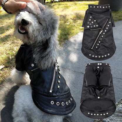 Rock&Roll Dog Jacket – Leather Coat for Small & Large Breeds