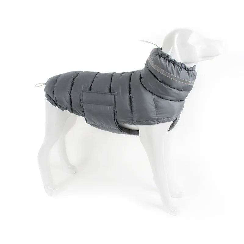 SnowGuard Dog Parka – Windproof & Waterproof Down Jacket for Large Dogs