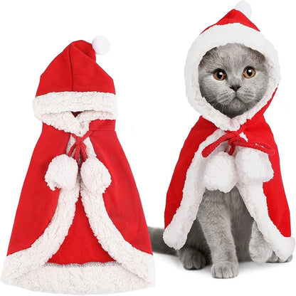 SantaPaws Costume – Festive Cape & Scarf for Pets