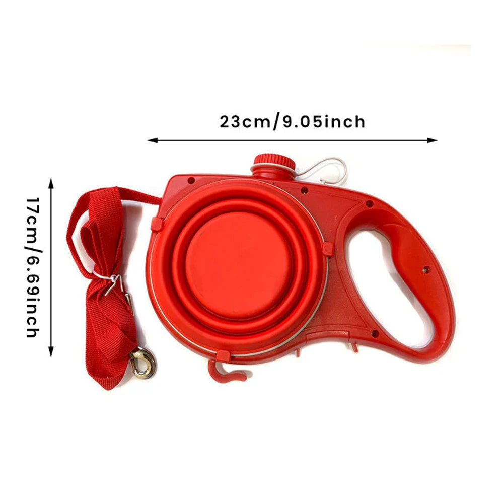 4-in-1 Multifunction Leash - Water Bottle, Bowl & Waste Bag Dispenser