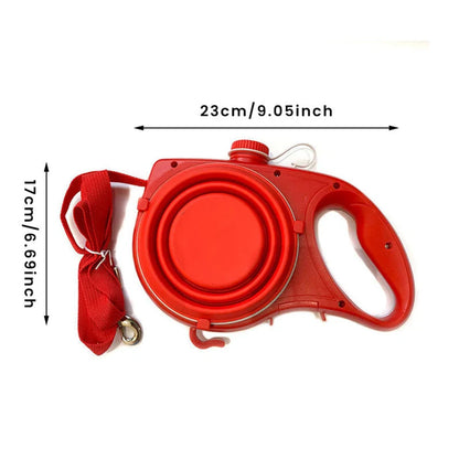 4-in-1 Multifunction Leash - Water Bottle, Bowl & Waste Bag Dispenser